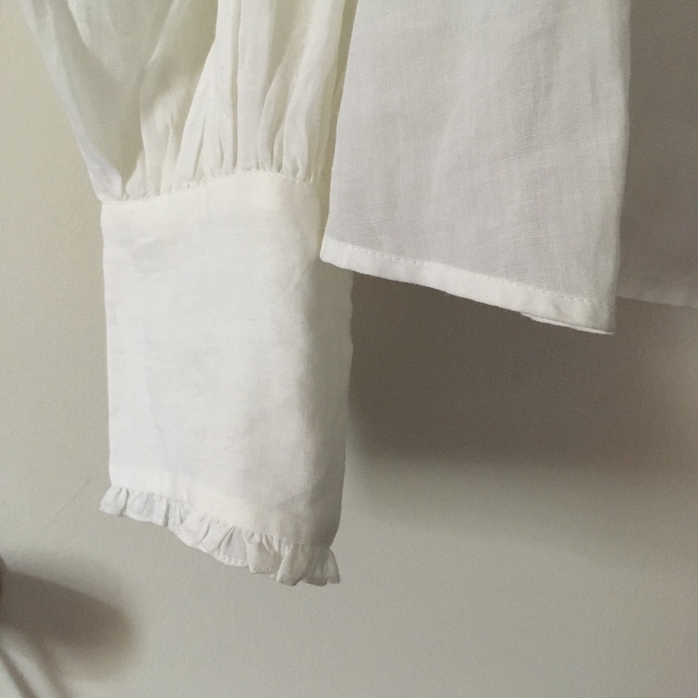 Doen White Ruffled Blouse - Picture 3 of 8